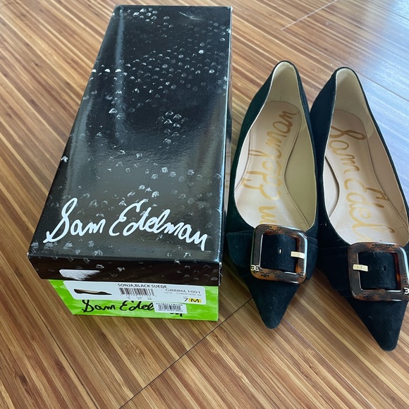 Sam Edelman Sonja black suede Flats - Picture 3 of 6